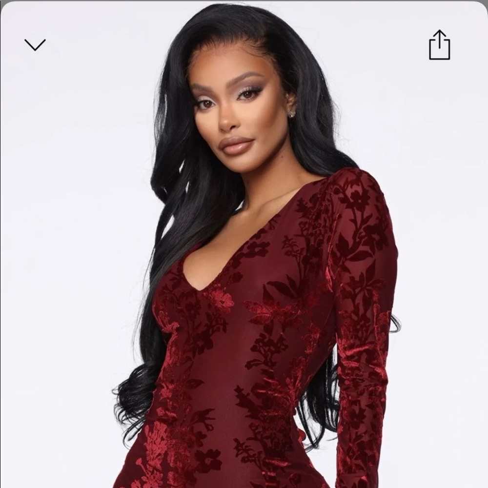 Fashion Nova Time For You Velvet Mini Dress -